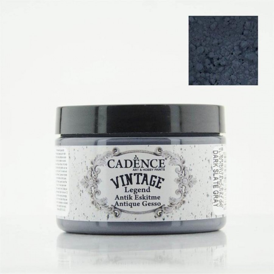 Cadence Vintage Legend - Antik Eskitme Boyası VL10 - Koyu Arduvaz Gri Cadence Vintage Legend - Antik Eskitme Boyası VL10 - Koyu Arduvaz Gri