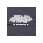 Eymen Hobi 50 Gram - 6 Mm BEYAZ Renk DELİKLİ İnci Boncuk, Plastik İnci Boncuk Takı Malzemeleri (250-300 Adet)