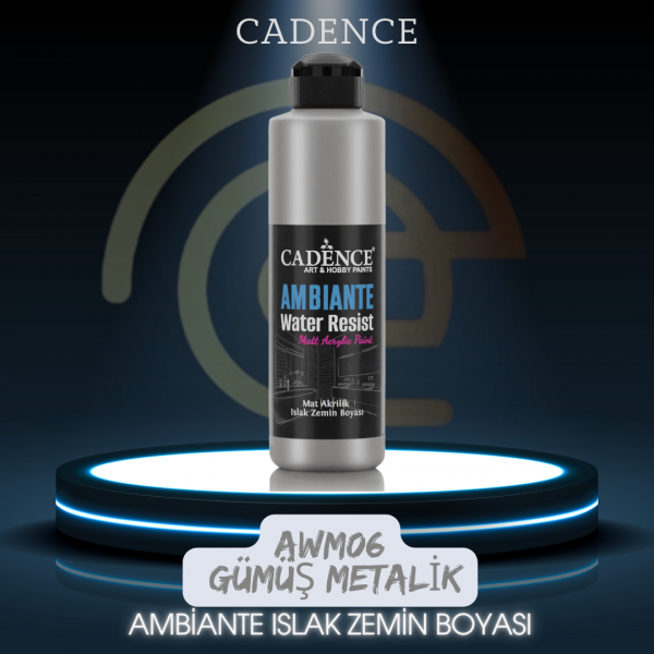 AWM06 Gümüş Metalik Ambiante Islak Zemin Boyası 250ML + Katalizör 10GR