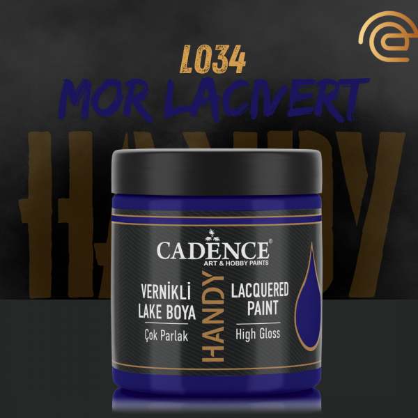 Cadence Vernikli Lake Boya L034 Mor Lacivert 250Ml