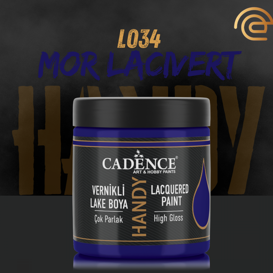 Cadence Vernikli Lake Boya L034 Mor Lacivert 250Ml
