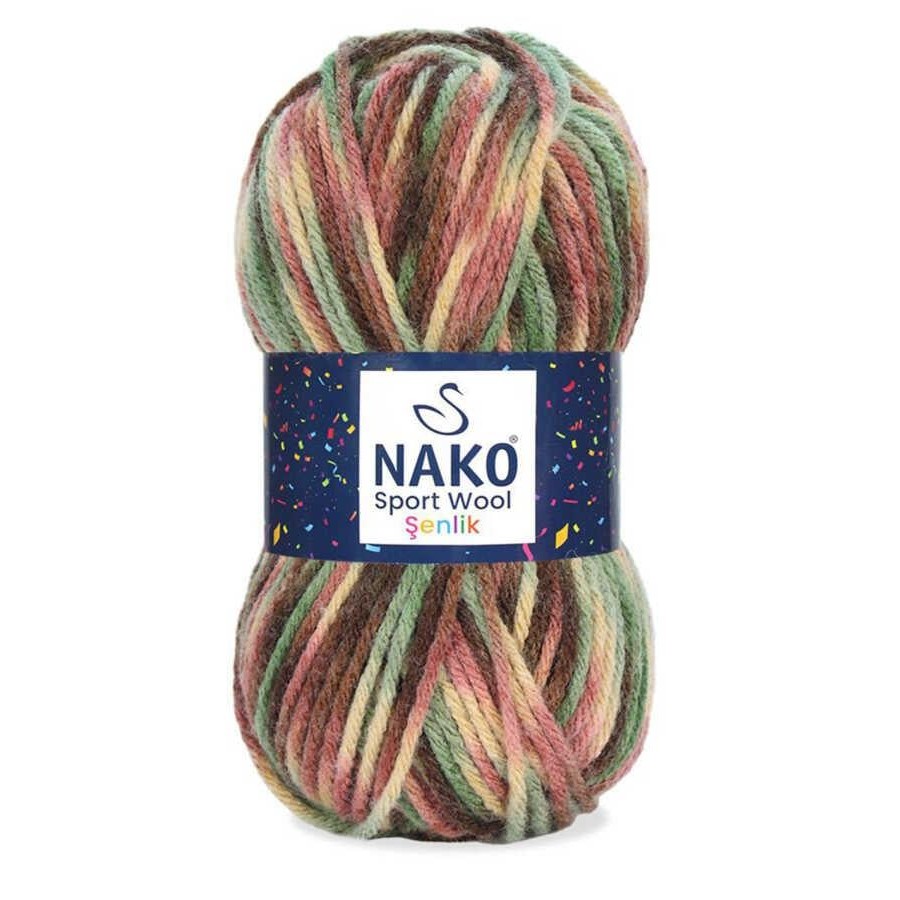 NAKO,SPORT WOOL ŞENLİK 87739,EL ÖRGÜ İPLİKLERİ