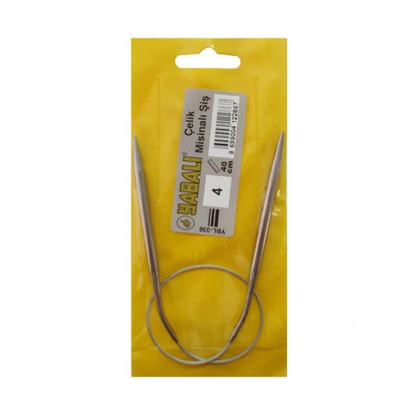 YABALI,40 CM ÇELİK MİSİNALI ŞİŞ NO:4 YBL-338