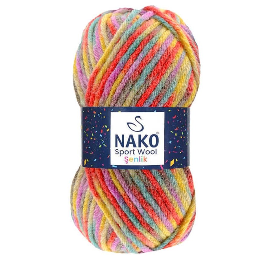 NAKO,SPORT WOOL ŞENLİK 87736,EL ÖRGÜ İPLİKLERİ