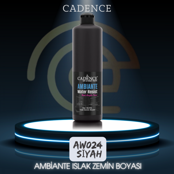 AW24 Siyah Ambiante Islak Zemin Boyası 500ML + Katalizör 20GR
