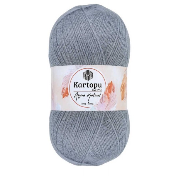 KARTOPU,ANGORA NATURAL K0989 KOYU GRİ
