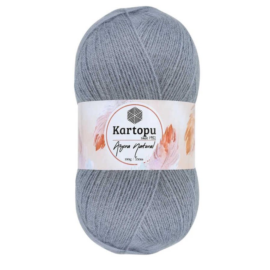 KARTOPU,ANGORA NATURAL K0989 KOYU GRİ