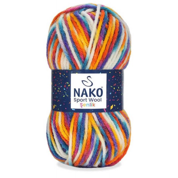NAKO,SPORT WOOL ŞENLİK 87737,EL ÖRGÜ İPLİKLERİ