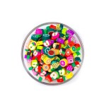 Eymen Hobi Fimo Karışık Meyve Boncuk, 10Mm Meyve Figürü, Takı Yapım Malzemesi, Meyve Modeli (10 Adet)
