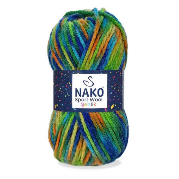 NAKO,SPORT WOOL ŞENLİK 87733,EL ÖRGÜ İPLİKLERİ