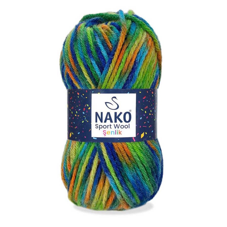 NAKO,SPORT WOOL ŞENLİK 87733,EL ÖRGÜ İPLİKLERİ