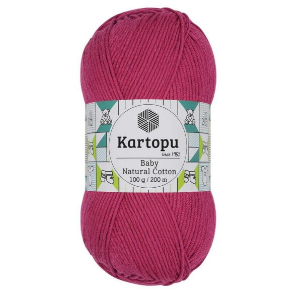 KARTOPU,BABY NATUREL COTTON K0734 KOYU PEMBE