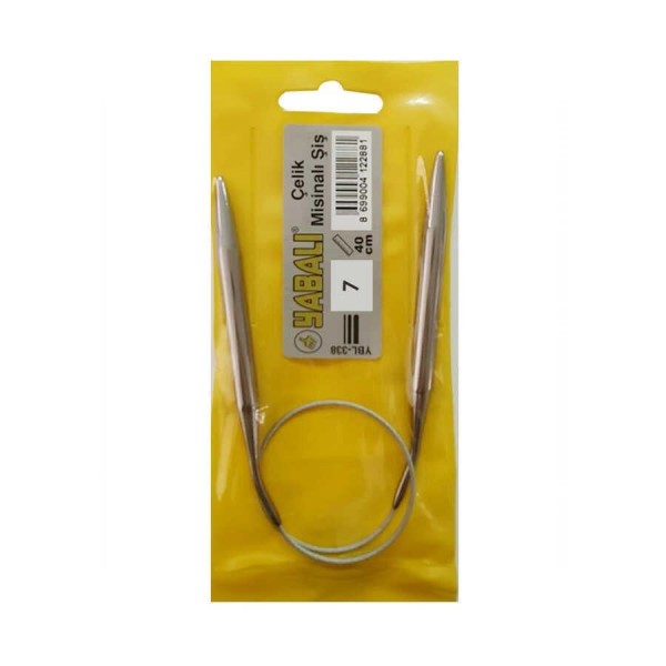 YABALI,40 CM ÇELİK MİSİNALI ŞİŞ NO:7 YBL-338