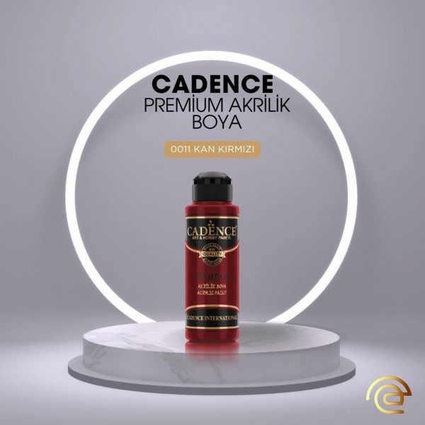 Cadence PREMİUM AKRİLİK BOYA 120 ML 0011 KAN KIRMIZI