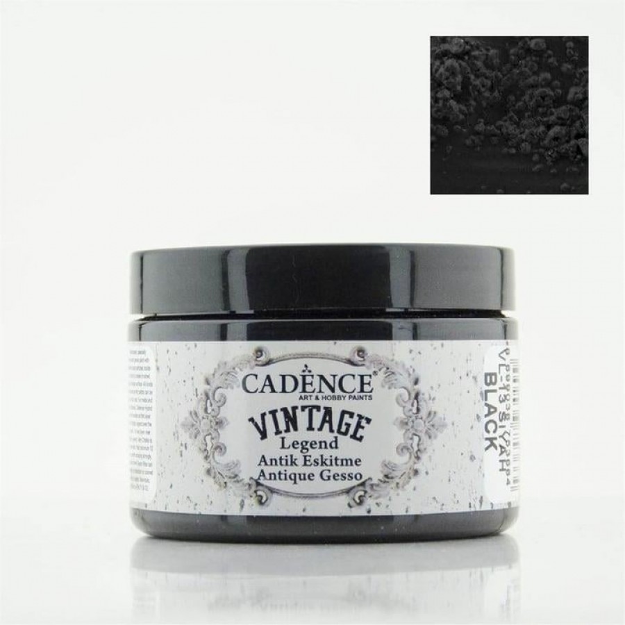 Cadence Vintage Legend - Antik Eskitme Boyası VL13 - Siyah
