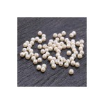 Eymen Hobi 25 Gram - 4 Mm Krem Renk İnci Boncuk, Plastik İnci Boncuk Takı Malzemeleri (500-600 Adet)