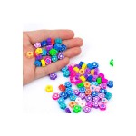Eymen Hobi 10 Adet - Polimer Fimo Boncuk, Karışık Renkli Çiçek Figürlü Polimer Kil Boncuk. 1. Kalite