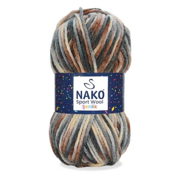 NAKO,SPORT WOOL ŞENLİK 87738,EL ÖRGÜ İPLİKLERİ