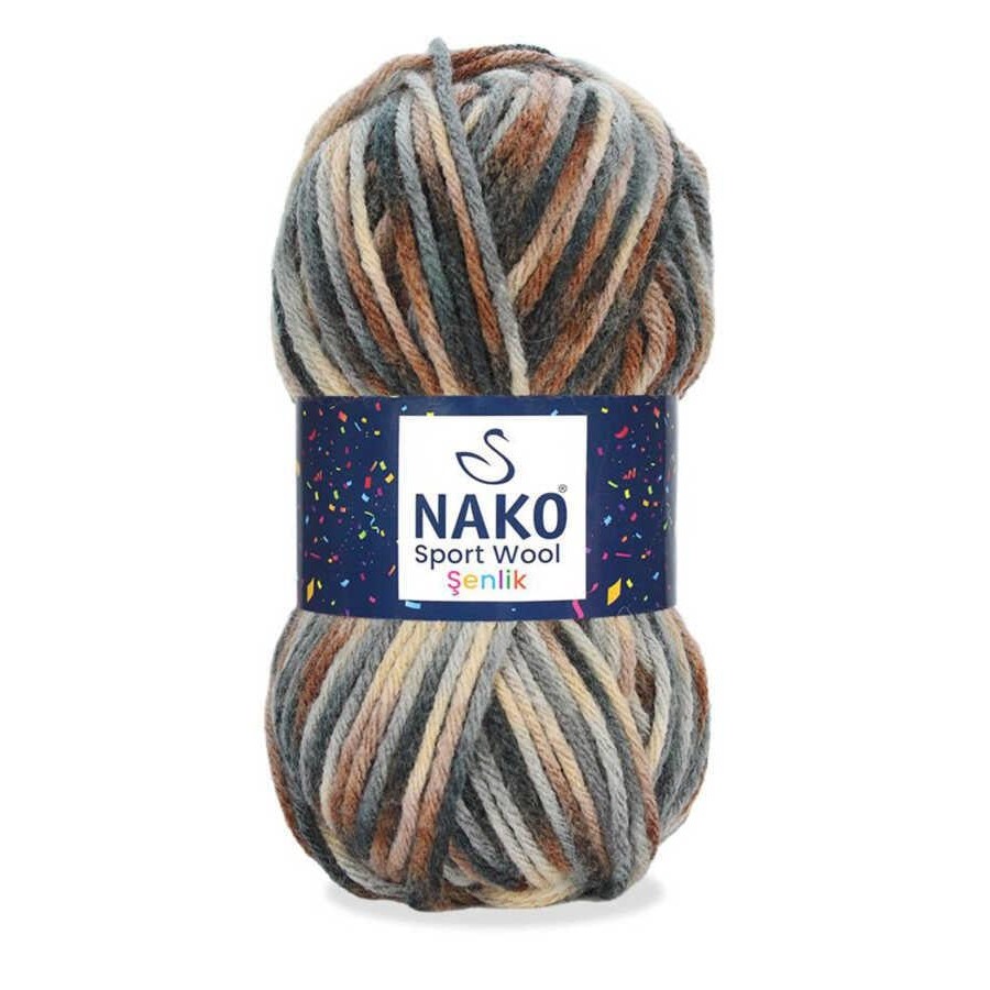 NAKO,SPORT WOOL ŞENLİK 87738,EL ÖRGÜ İPLİKLERİ