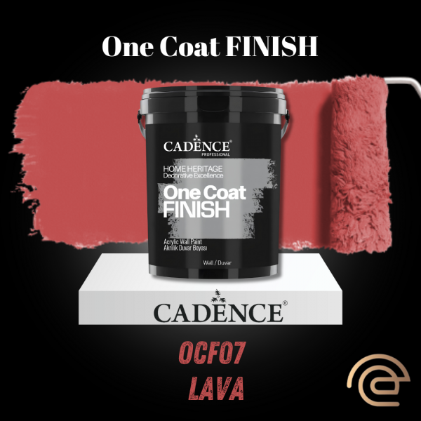 OCF07 Lava Kırmızı Akrilik Duvar Boyası - One Coat Finish 2.5LT