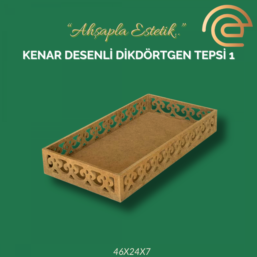 KENAR DESENLİ TEPSİ ORTA