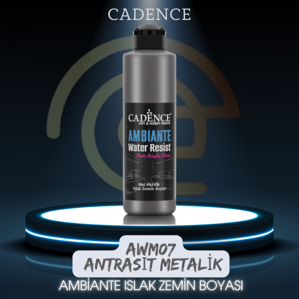 AWM07 Antrasit Metalik Ambiante Islak Zemin Boyası 250ML + Katalizör 10GR