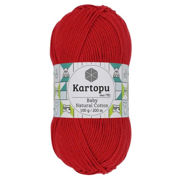 KARTOPU,BABY NATUREL COTTON K0166 AÇIK KIRMIZI