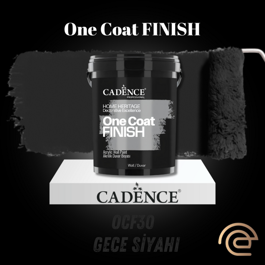 OCF30 Gece Siyahı Akrilik Duvar Boyası - One Coat Finish 2.5LT