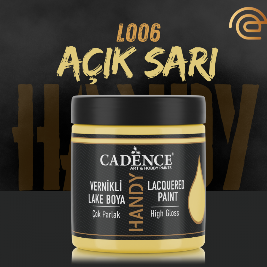 Cadence Vernikli Lake Boya L006 Açık Sarı 250Ml Cadence Vernikli Lake Boya L006 Açık Sarı 250Ml