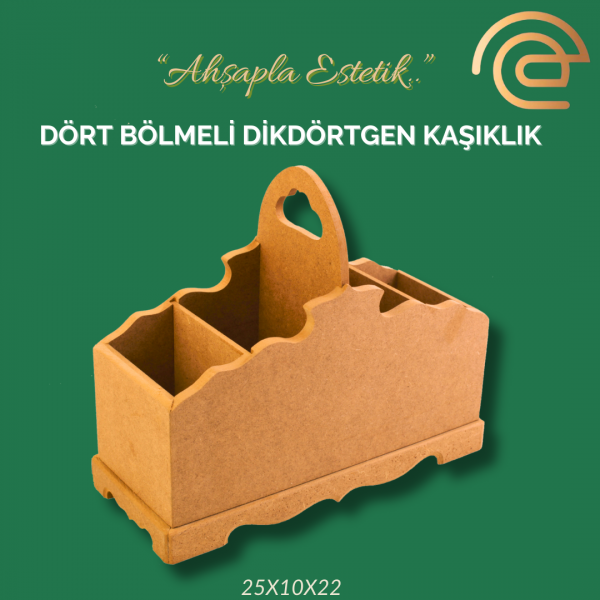 DÖRT BÖLMELİ DİKDÖRTGEN KAŞIKLIK DÖRT BÖLMELİ DİKDÖRTGEN KAŞIKLIK