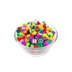 Eymen Hobi Fimo Karışık Meyve Boncuk, 10Mm Meyve Figürü, Takı Yapım Malzemesi, Meyve Modeli (10 Adet)
