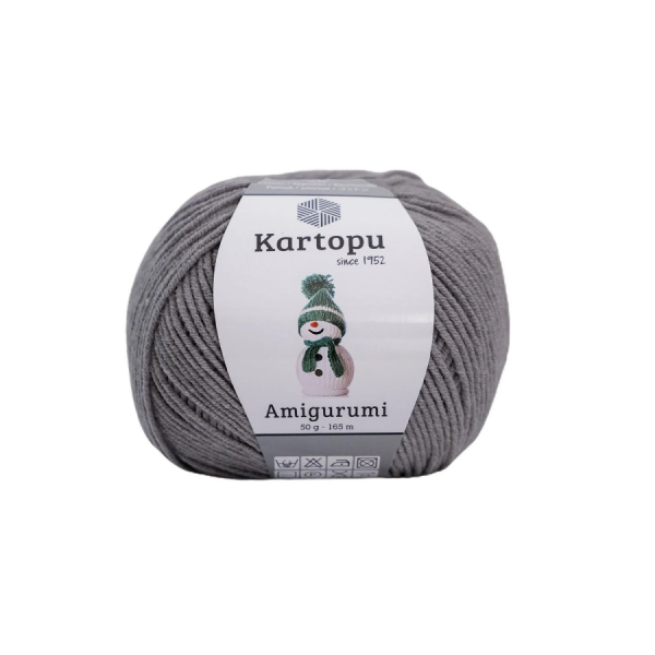 KARTOPU,AMİGURUMİ K1001 AÇIK GRİ
