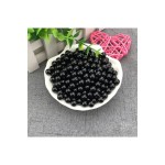 Eymen Hobi 25 Gram - 4 Mm SİYAH Renk DELİKLİ İnci Boncuk, Plastik İnci Boncuk Takı Malzemeleri (500-600 Adet)