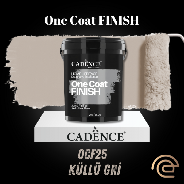 OCF25 Küllü Gri Akrilik Duvar Boyası - One Coat Finish 2.5LT