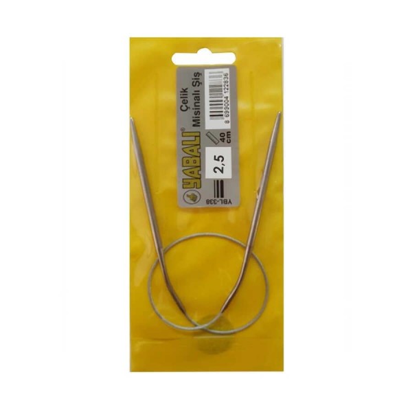 YABALI,40 CM ÇELİK MİSİNALI ŞİŞ NO:2,5 YBL-338