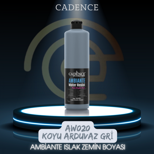 AW20 Koyu Arduvaz Gri Ambiante Islak Zemin Boyası 500ML + Katalizör 20GR