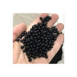 Eymen Hobi 25 Gram - 4 Mm SİYAH Renk DELİKLİ İnci Boncuk, Plastik İnci Boncuk Takı Malzemeleri (500-600 Adet)