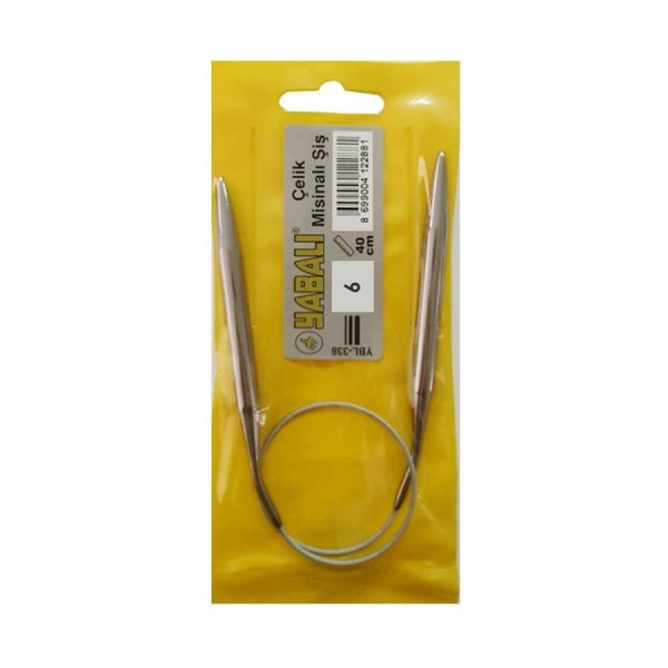 YABALI,40 CM ÇELİK MİSİNALI ŞİŞ NO:6 YBL-338