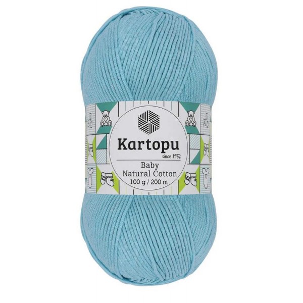 KARTOPU,BABY NATUREL COTTON K0551 AÇIK TURKUAZ
