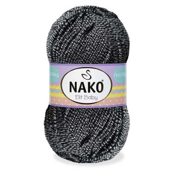 NAKO,ELİT BABY 03086 SİYAH BEYAZ MULİNE