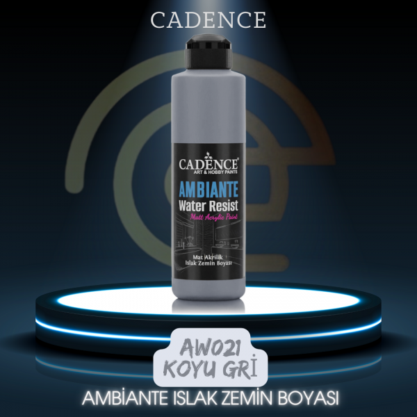 AW21 Koyu Gri Ambiante Islak Zemin Boyası 250ML + Katalizör 10GR